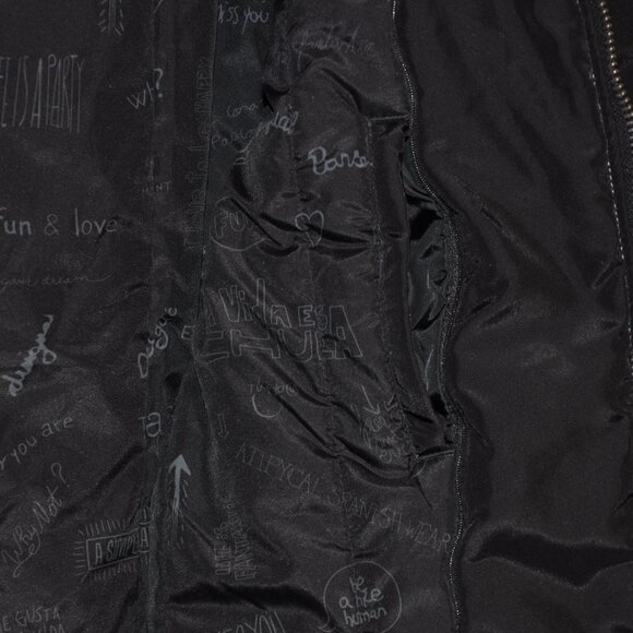 Desigual Black Bomber Jacket XL - Picture 8 of 9